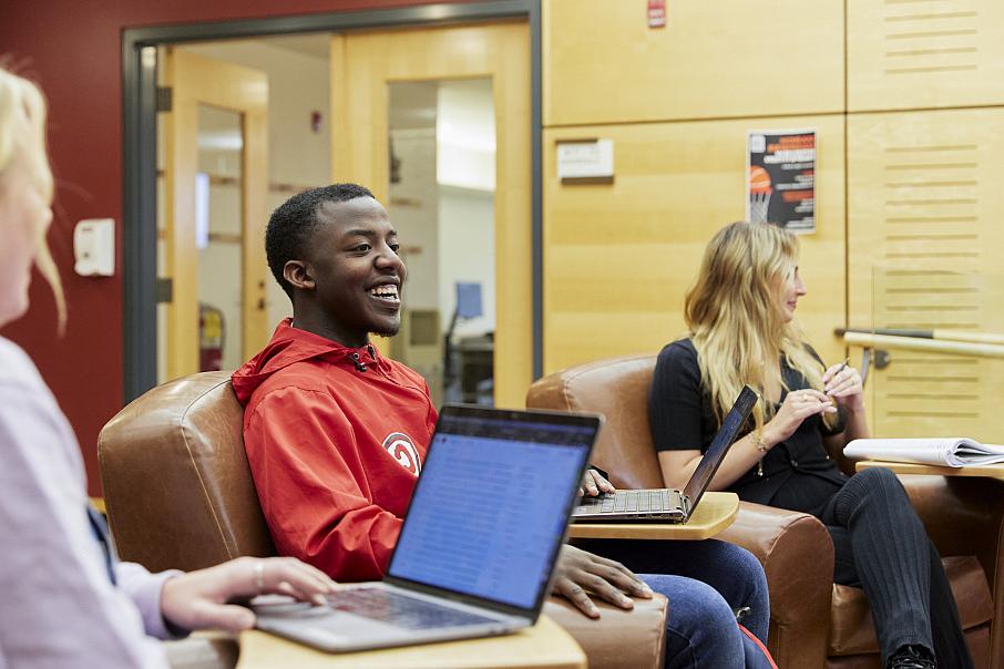 Students in a classroom.